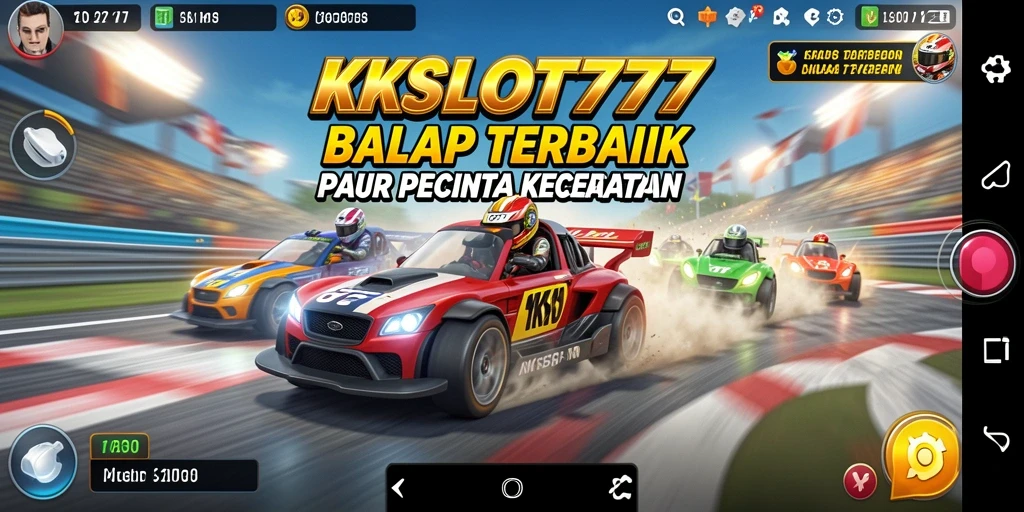Tampilan gameplay Racing KKSLOT777 yang menegangkan dan penuh aksi.