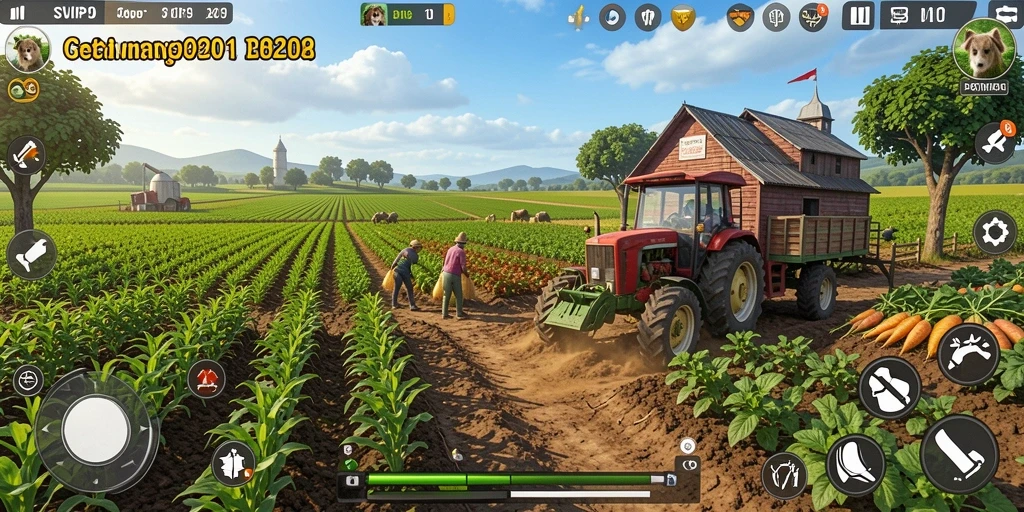 Tampilan gameplay seru dalam mengelola pertanian di SVIP9.