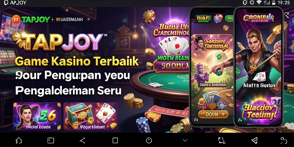 TAPJOY menawarkan gameplay kasino yang mendebarkan dan penuh warna.