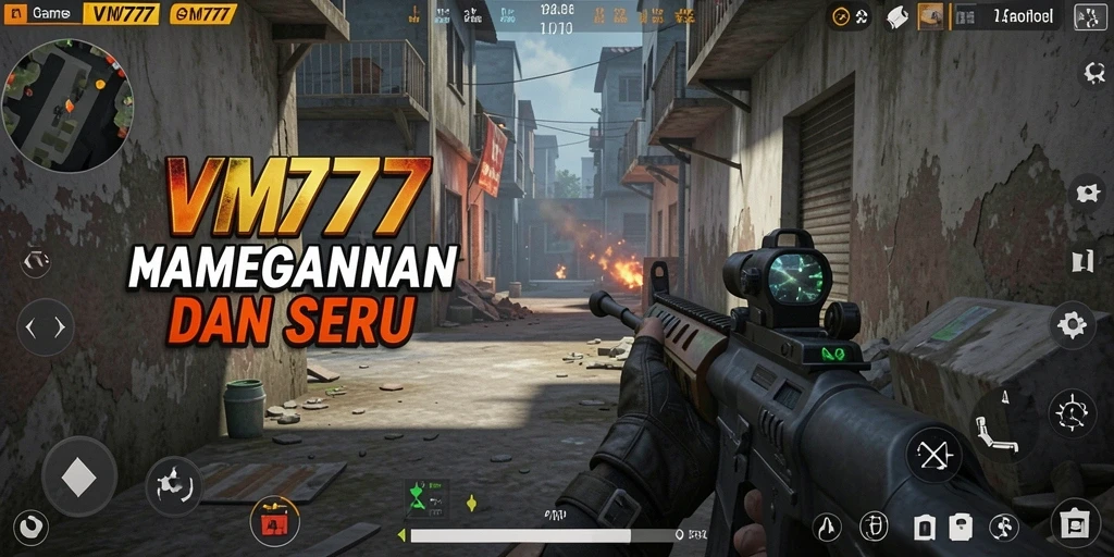 Tampilan seru gameplay <strong>VM777</strong> di medan perang FPS.